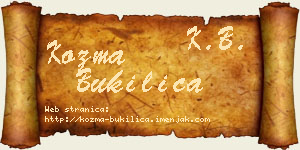 Kozma Bukilica vizit kartica